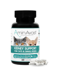 AminAvast Suplemento para Riñones Perros y Gatos 300mg 60 Cápsulas
