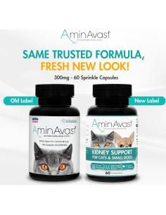 AminAvast Suplemento para Riñones Perros y Gatos 300mg 60 Cápsulas 2