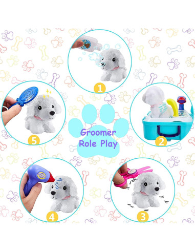 Juego de Cuidado de Mascotas TEUVO 16 Piezas Veterinario