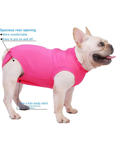 Traje de Recuperación para Perros Caslfuca Mediano Rosa