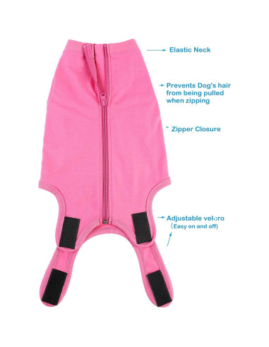 Traje de Recuperación para Perros Caslfuca Mediano Rosa