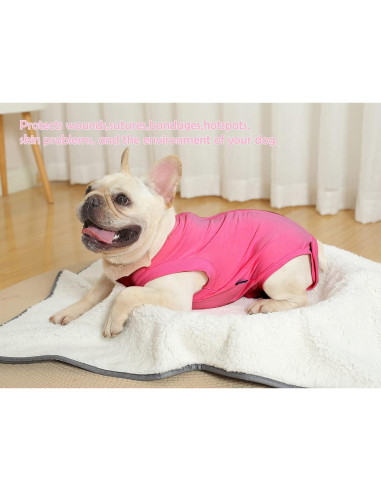 Traje de Recuperación para Perros Caslfuca Mediano Rosa
