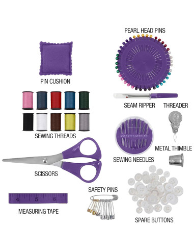 Kit de Costura de Emergencia SINGER 140 Piezas Portátil