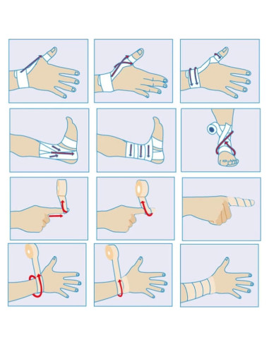 Cinta de Vendaje Autoadherente FOU 6 Paquetes 5 Yardas Rojo