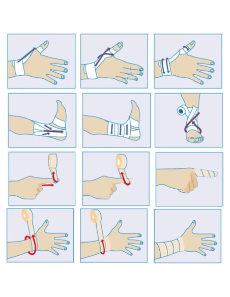 Cinta de Vendaje Autoadherente FOU 6 Paquetes 5 Yardas Rojo