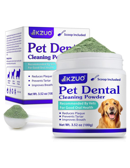Polvo Dental KZUO para Perros y Gatos - Limpieza Efectiva