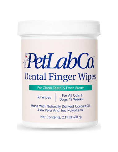 Toallitas Dentales para Dedos PetLab Co. - Higiene Oral Mascotas