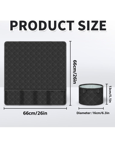 Alfombrilla para Máquina de Coser Grekos 66x66 cm con Bolsillos