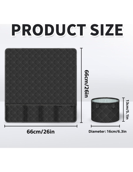 Alfombrilla para Máquina de Coser Grekos 66x66 cm con Bolsillos Alfombrilla para Máquina de Coser Grekos 66x66 cm con Bolsillos