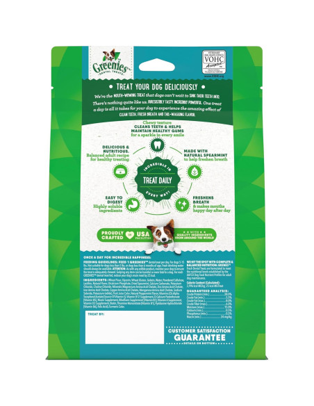 Golosinas Dentales Greenies para Perros Menta 340 g