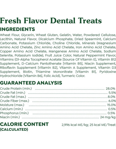 Golosinas Dentales Greenies para Perros Menta 340 g