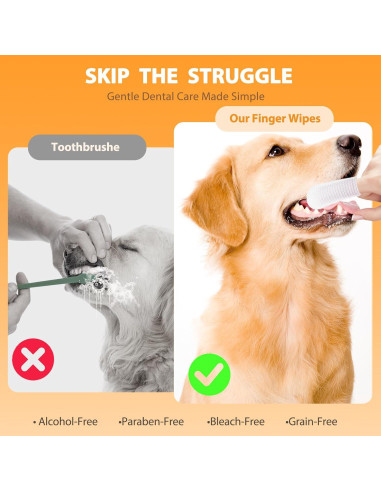 Toallitas Dentales Volmees para Perros y Gatos 50 Piezas