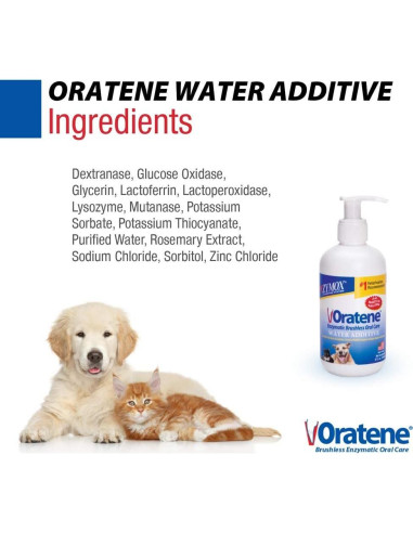 Aditivo de Agua ZYMOX Oratene para Perros y Gatos 226g