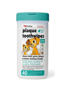 Toallitas Dentales Petkin para Gatos y Perros - 40 Unidades
