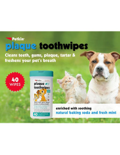 Toallitas Dentales Petkin para Gatos y Perros - 40 Unidades 2