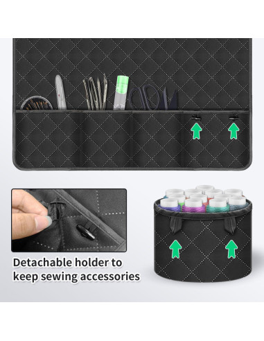 Alfombrilla para Máquina de Coser Grekos 66x66 cm con Bolsillos