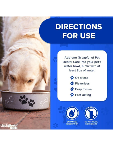 Aditivo de Agua Dental Liquid Health 473 ml para Mascotas