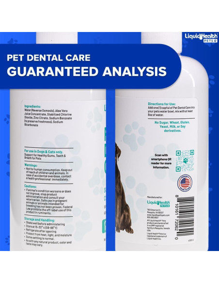 Aditivo de Agua Dental Liquid Health 473 ml para Mascotas