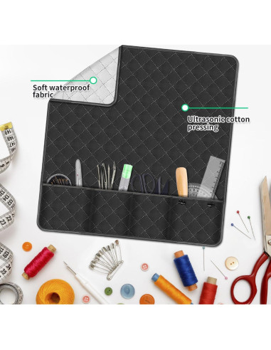 Alfombrilla para Máquina de Coser Grekos 66x66 cm con Bolsillos