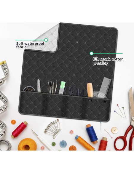 Alfombrilla para Máquina de Coser Grekos 66x66 cm con Bolsillos Alfombrilla para Máquina de Coser Grekos 66x66 cm con Bolsillos