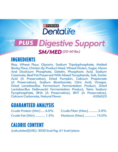Golosinas DentaLife Plus Digestivo 19 Masticables Pollo