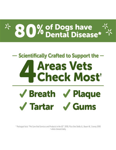 WHIMZEES Brushzees Golosinas Dentales para Perros 48 Unidades