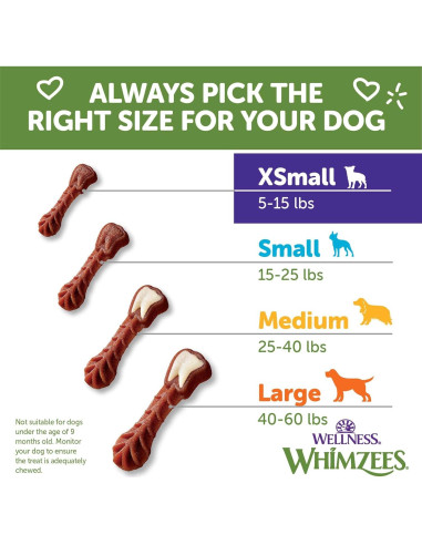 WHIMZEES Brushzees Golosinas Dentales para Perros 48 Unidades