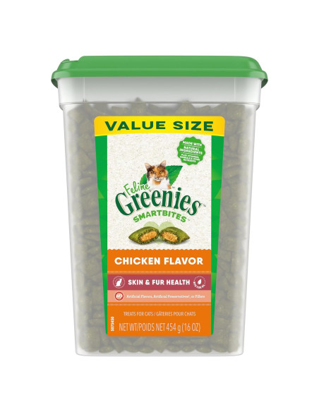 Galletas Greenies Smartbites Salud Piel y Pelaje Gatos 450g