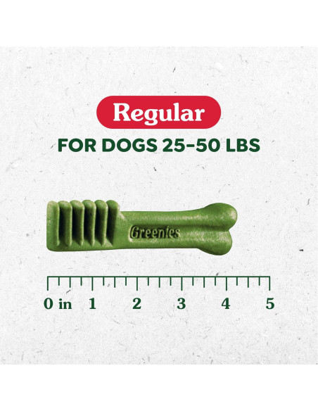 Golosinas Dentales Greenies para Perros 340g Sabor Menta