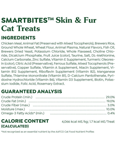 Galletas Greenies Smartbites Salud Piel y Pelaje Gatos 450g