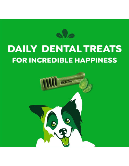 Golosinas Dentales Greenies para Perros 340g Sabor Menta
