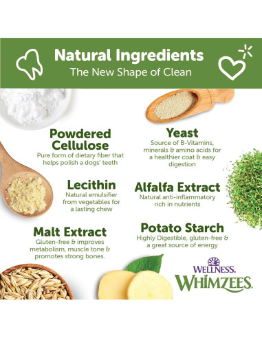 Golosinas Dentales Naturales Wellness WHIMZEES 24 Unidades