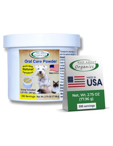 Polvo Dental Mad About Organics para Perros y Gatos - 77.96g