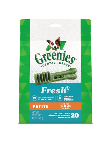 Golosinas Dentales Greenies para Perros 340g Sabor Menta