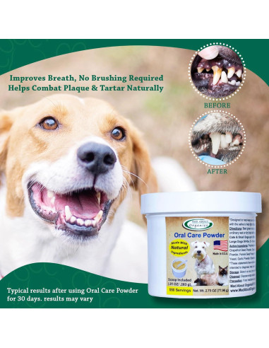 Polvo Dental Mad About Organics para Perros y Gatos - 77.96g