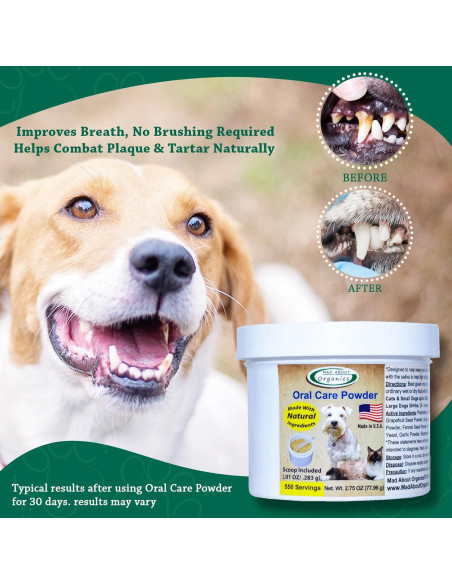 Polvo Dental Mad About Organics para Perros y Gatos - 77.96g