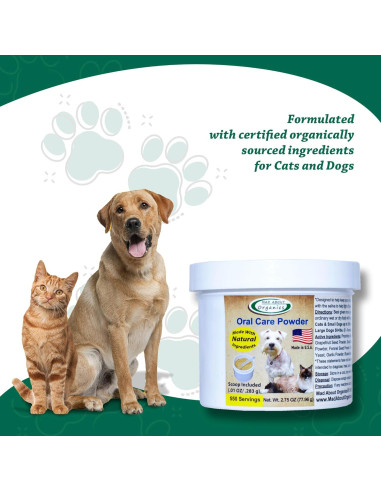 Polvo Dental Mad About Organics para Perros y Gatos - 77.96g