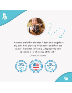 Suplemento Natural para Mal Aliento Canino BestLife4Pets 400 Pastillas 2