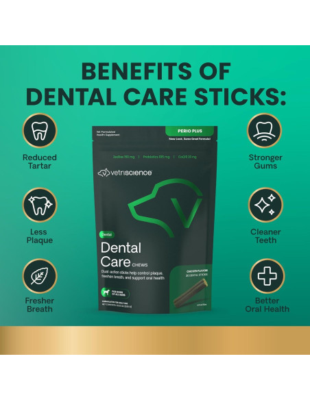 Palitos Dentales para Perros VetriScience 30 Unidades Pollo
