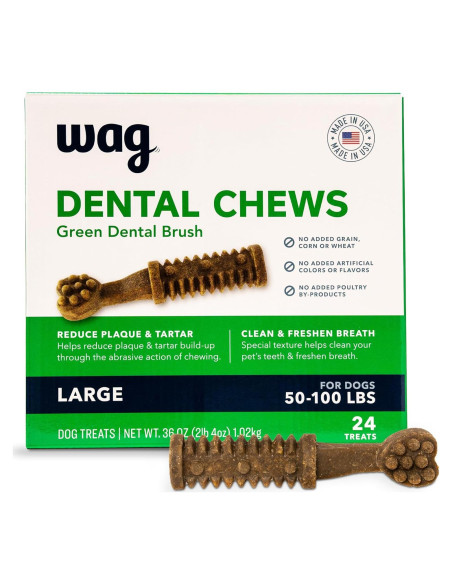 Wag Chews Dentales Amazon para Perros Grandes 1,02 kg