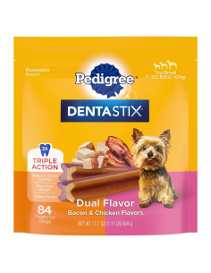 Pedigree Dentastix Doble Sabor Tocino y Pollo 1 Bolsa 504 g