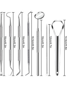 Juego de 7 herramientas dentales YeoEigm - Acero inoxidable 2