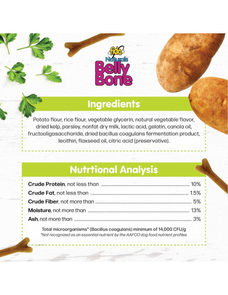 Huesos de Barriga Naturales Fido para Perros Mini - 21 Unidades