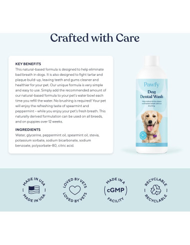 Ambientador Dental Pawfy para Perros 248g - Refresca Aliento