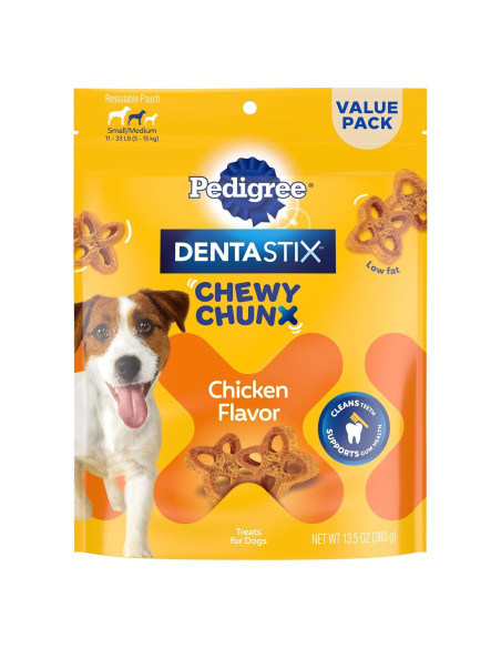 Golosinas Dentales Pedigree DentaStix Chewy Chunx 382g Pollo