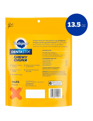 Golosinas Dentales Pedigree DentaStix Chewy Chunx 382g Pollo