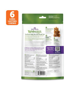 Golosinas Dentales para Perros Wellness WHIMZEES Grande 6 Unidades 2