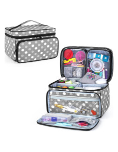 Organizador de Costura Luxja con 2 Bolsillos Transparentes