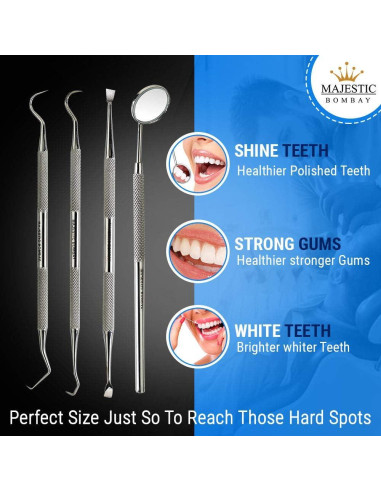 Kit de Higiene Dental Majestic Bombay - 4 Herramientas Esenciales