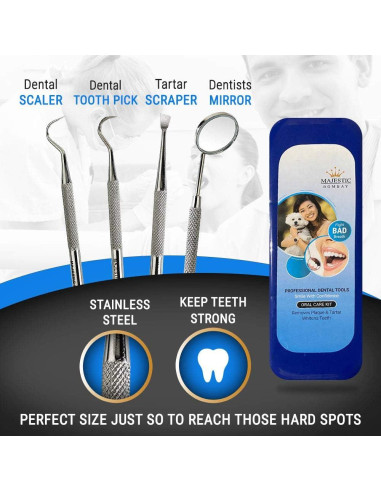 Kit de Higiene Dental Majestic Bombay - 4 Herramientas Esenciales